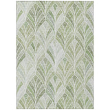 3' X 5' Sage Artichoke Green And Mint Green Geometric Washable Indoor Outdoor Area Rug