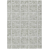 8' X 10' Taupe Beige And Tan Medallion Washable Indoor Outdoor Area Rug