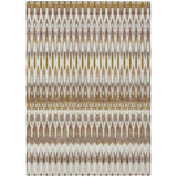 3' X 5' Brown Beige And Taupe Southwestern Washable Indoor Outdoor Area Rug