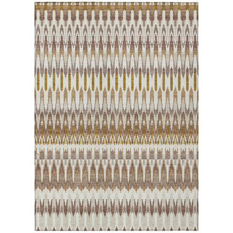 3' X 5' Brown Beige And Taupe Southwestern Washable Indoor Outdoor Area Rug
