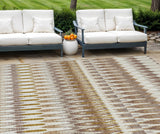 8' X 10' Brown Beige And Taupe Southwestern Washable Indoor Outdoor Area Rug