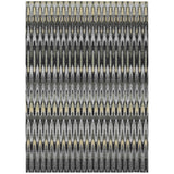 5' X 8' Charcoal Gray And Beige Southwestern Washable Indoor Outdoor Area Rug
