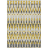 8' X 10' Gold Beige And Gray Southwestern Washable Indoor Outdoor Area Rug