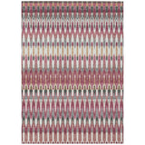 8' X 10' Mauve Merlot And Ivory Southwestern Washable Indoor Outdoor Area Rug