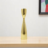 10" Gold Stainless Steel Tabletop Taper Candlestick