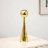 12" Gold Stainless Steel Tabletop Taper Candlestick