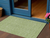 3' X 5' Green Black And Ivory Geometric Washable Indoor Outdoor Area Rug