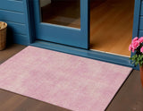 3' X 5' Pink Washable Indoor Outdoor Area Rug