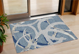 3' X 5' Gray Abstract Washable Indoor Outdoor Area Rug