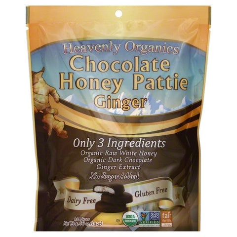 Heavenly Organics Chocolate Ginger Honey Patties (6x4.66 OZ)
