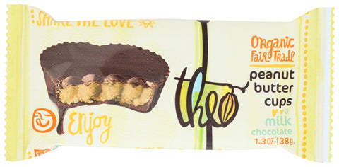 Theo Chocolate Milk Chocolate, Peanut Butter Cups (12x1.3 OZ)