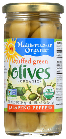 Mediterranean Organics Org Green Stuffed Jalapeno Olives (12x8.5 Oz)