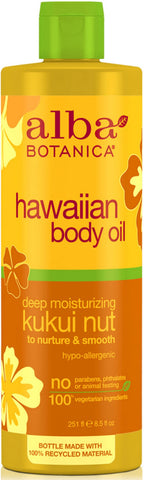 Alba Botanica Kukui Nut Massage Oil (1x8.5 Oz)