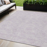 5' X 8' Lavender And Purple Geometric Washable Indoor Outdoor Area Rug
