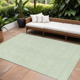 8' X 10' Mint Green And Ivory Geometric Washable Indoor Outdoor Area Rug