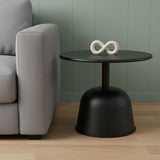 20" Black Iron and Metal Tray Table