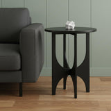 18" Black Iron and Metal Tray Table
