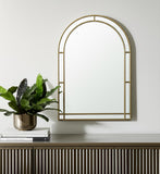 48" Gold Metal Double Arch Framed Accent Mirror