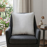 21" Cream Linen Throw Pillow Cover