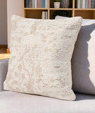 20" Cream And Beige Abstract Cotton Throw Pillow Cover with Texture