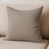22" Gray Linen Throw Pillow Cover with Texture
