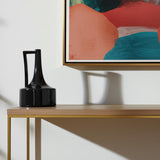 10" Black Ceramic Jug Vase