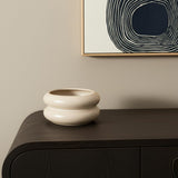 4" Cream Cylinder Ceramic Table Vase