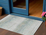 3' X 5' Linen Striped Washable Indoor Outdoor Area Rug
