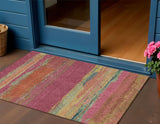 3' X 5' Blush Abstract Washable Indoor Outdoor Area Rug