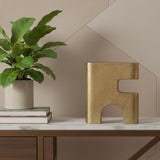 10" Brass Aluminum Tabletop Sculpture