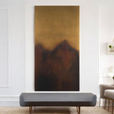 Rios Gold and Red Unframed Wall Art