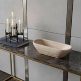 26" Natural Solid Wood Oval Centerpiece Bowl