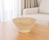 8" Beige Sandstone Round Pedestal Centerpiece Bowl