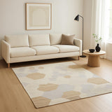 5' X 8' Ivory Brown And Gray Patchwork Hand Woven Area Rug