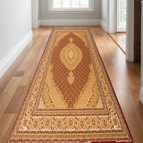 2' x 25' Red And Beige Moroccan Runner Rug