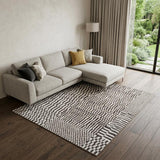7' X 9' Gray And Beige Geometric Washable Area Rug With UV Protection