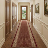 14' Red And Beige Moroccan Runner Rug
