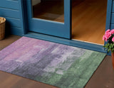 3' X 5' Lavender And Lilac Abstract Washable Indoor Outdoor Area Rug