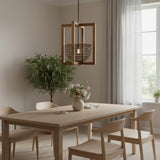 Brown Single Metal Dimmable Ceiling Light With Brown Shades