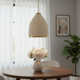 Brown Single Metal Dimmable Ceiling Light With Brown Shades