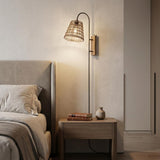 16" Brown And Black And Brown Metal Wallchiere Sconce