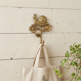 5" Gold Cast Iron Snail Wall Hook