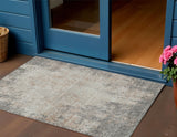 3' X 5' Taupe And Ivory Abstract Washable Indoor Outdoor Area Rug