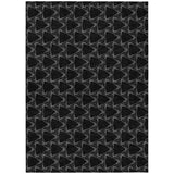 5' X 8' Black And White Geometric Washable Indoor Outdoor Area Rug