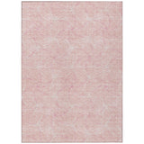 3' X 5' Pink And Ivory Geometric Washable Indoor Outdoor Area Rug