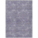 8' X 10' Purple And Ivory Geometric Washable Indoor Outdoor Area Rug
