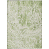 8' X 10' Sage And Ivory Abstract Washable Indoor Outdoor Area Rug