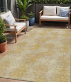 5' X 8' Gold Beige And Wheat Polka Dot Washable Indoor Outdoor Area Rug