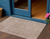 3' X 5' Copper And Beige Abstract Washable Indoor Outdoor Area Rug