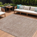 8' X 10' Copper And Beige Abstract Washable Indoor Outdoor Area Rug
